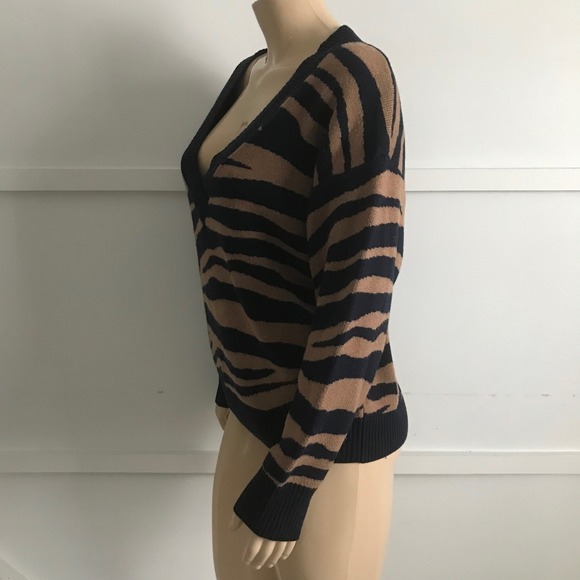 Varley by Anthropologie Calvert Striped Merino Wool Blend Sweater Size XS - Picture 5 of 12